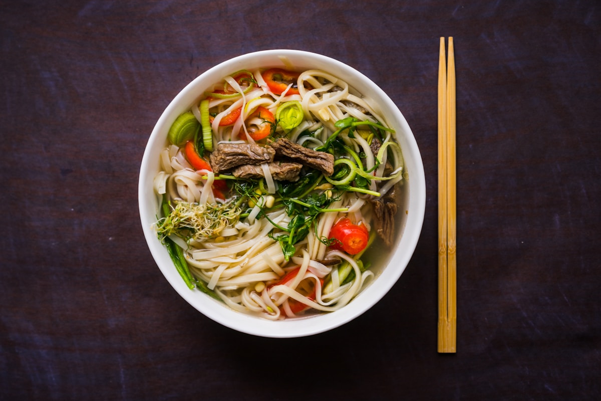 Sarawak laksa noodle bowl, Kuching, Malaysia
