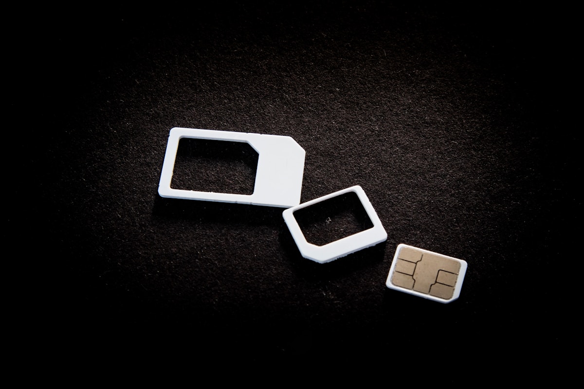 SIM cards on display, traveller mobile phone Malaysia