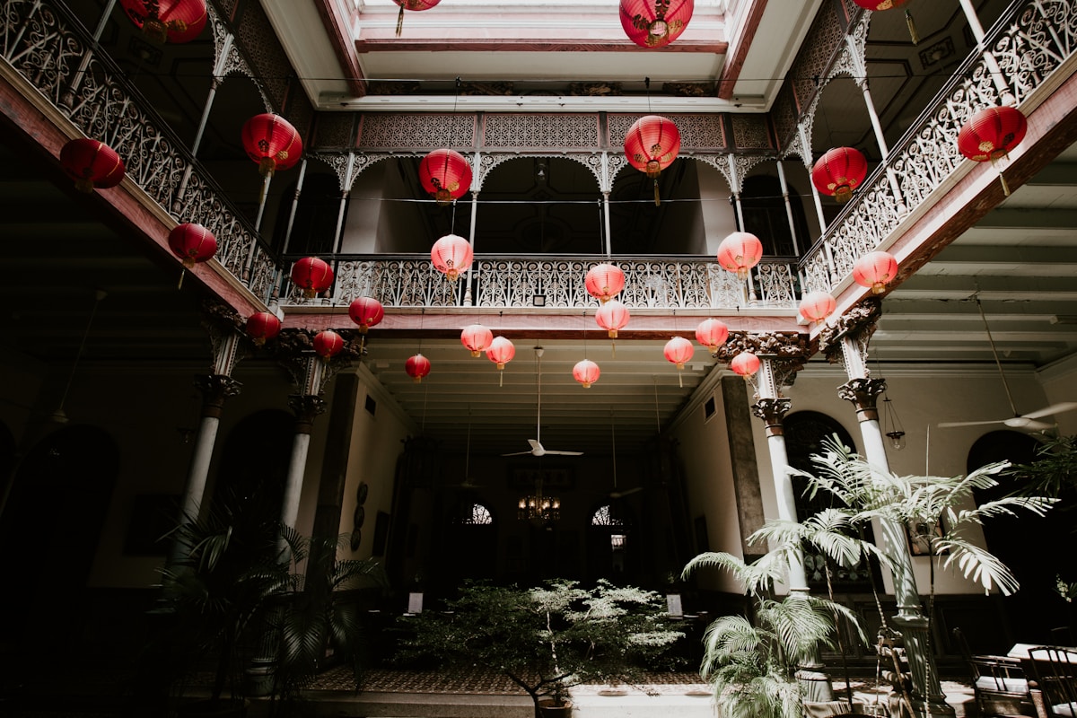 Colonial shophouse street, Georgetown, Penang boutique hotel