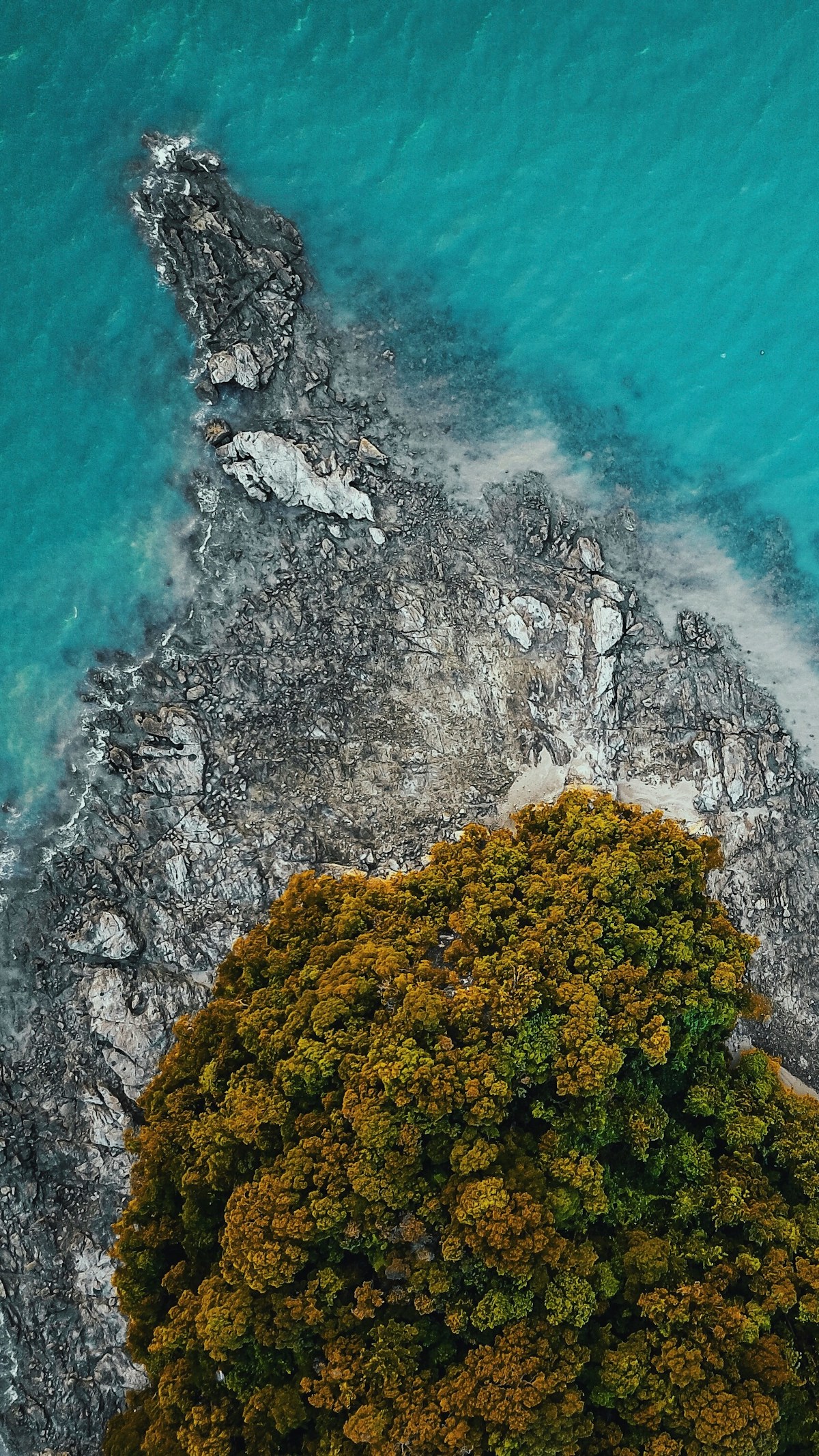 Aerial view of Langkawi island, west coast Malaysia in December